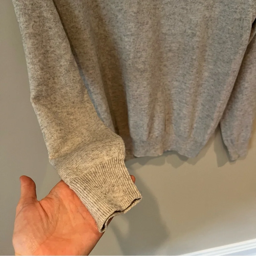 J. Crew Lightweight V-Neck Gray Sweater | L